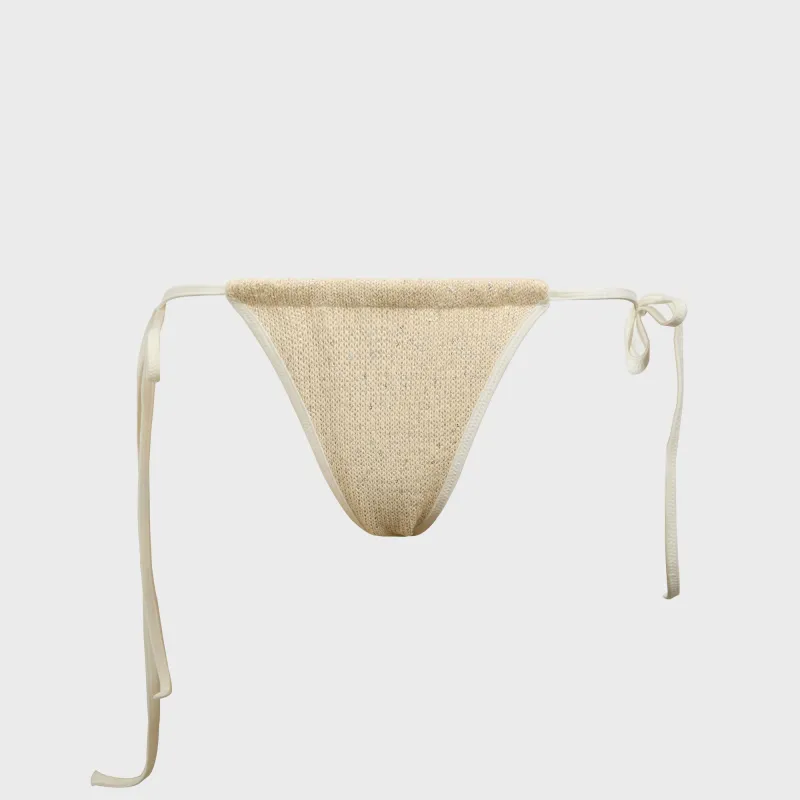 Asta Resort Mia Bikini Bottom - Ivory Sequin sold by Kith