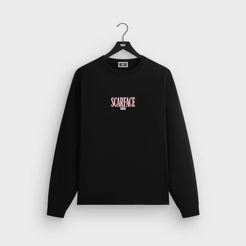 Kith for Scarface Tony Montana Long Sleeve Tee - Black sold by Kith
