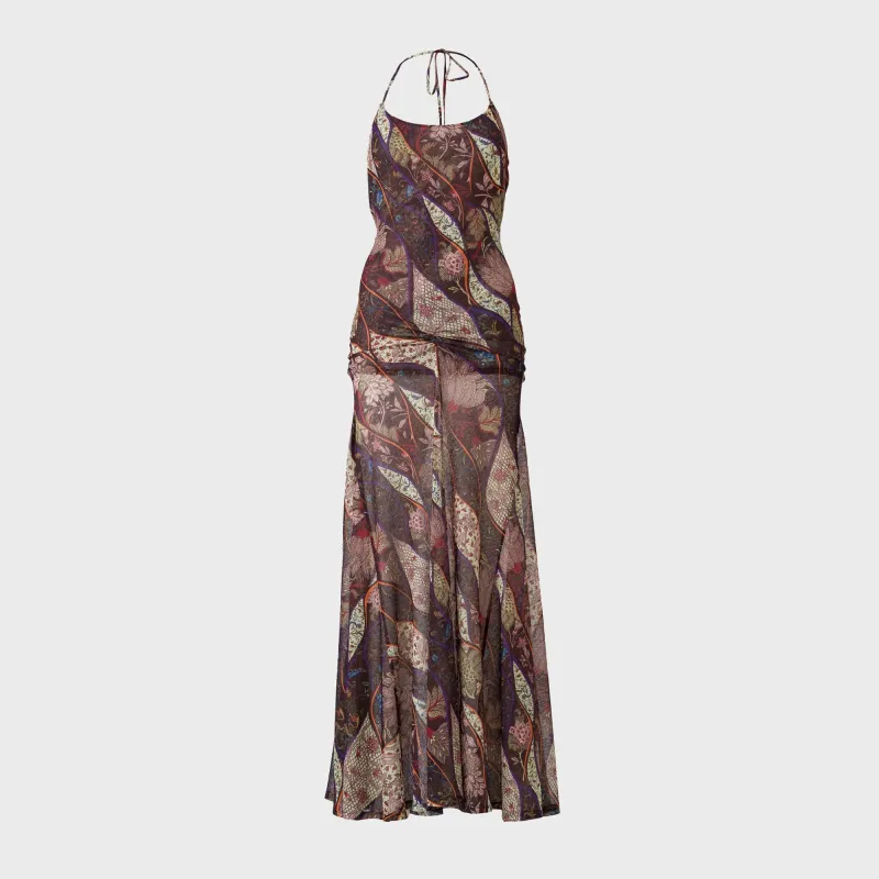 Siedres Printed Mesh Maxi Slip Dress - Multi sold by Kith