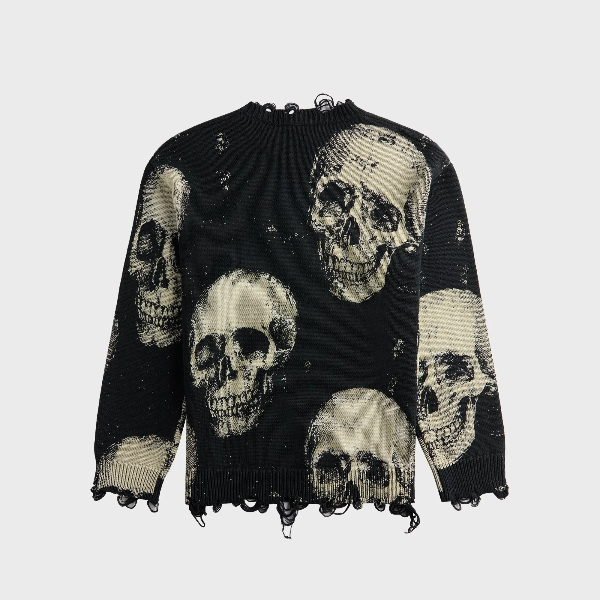 R13 Printed Boyfriend Sweater - Skulls On Black sold by Kith product image thumbnail 2