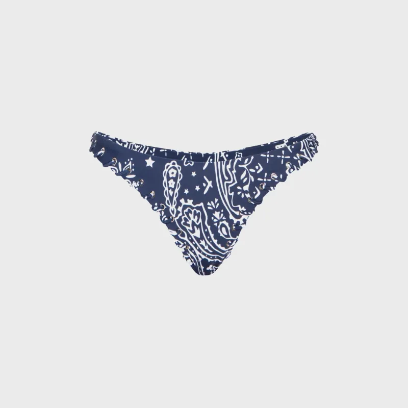 Miaou Rio Bikini Bottom - Bandana Navy sold by Kith