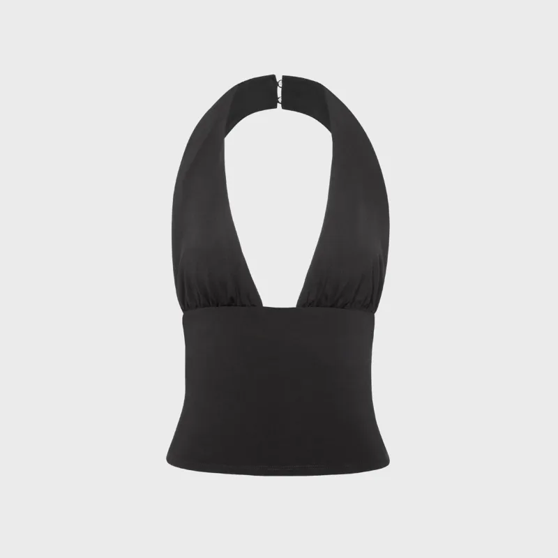 Miaou Mathilde Halter - Black sold by Kith