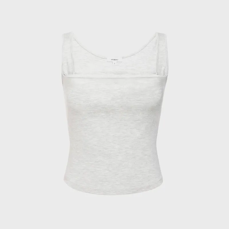Miaou Luna Top - Heather Grey sold by Kith
