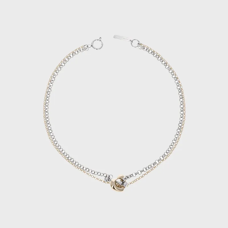 Justine Clenquet Liu Necklace - Gold / Palladium sold by Kith