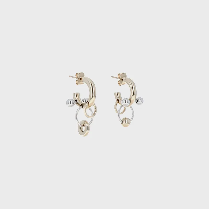 Justine Clenquet Faith Earring - Gold / Palladium sold by Kith