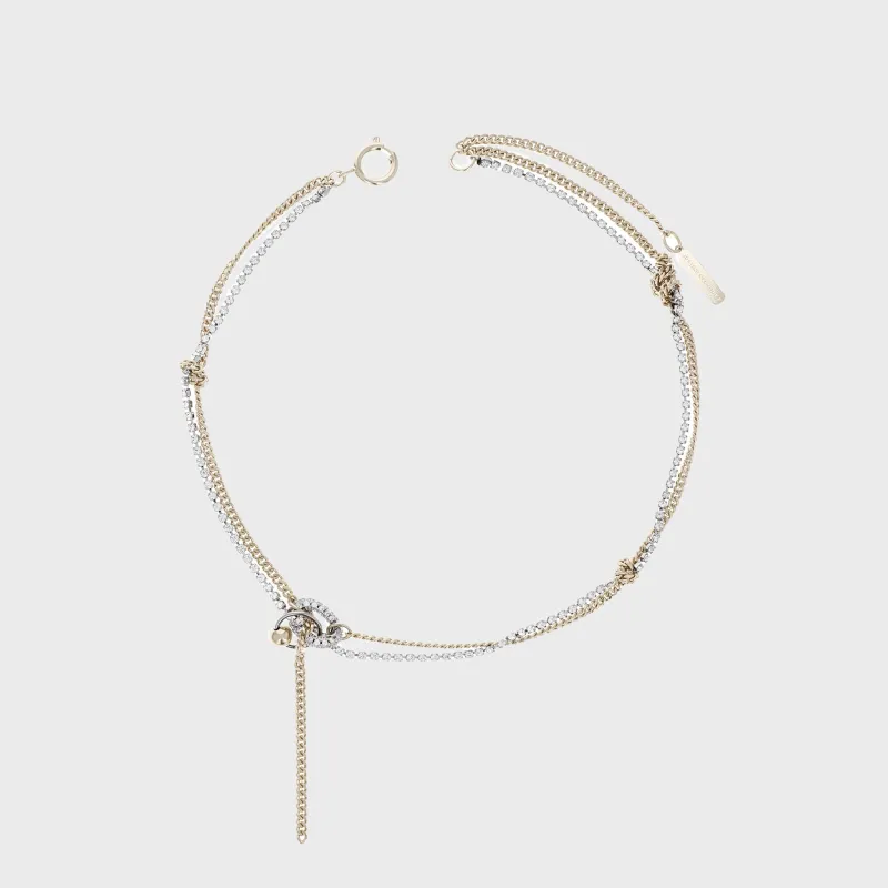 Justine Clenquet Amber Necklace - Gold / Palladium sold by Kith