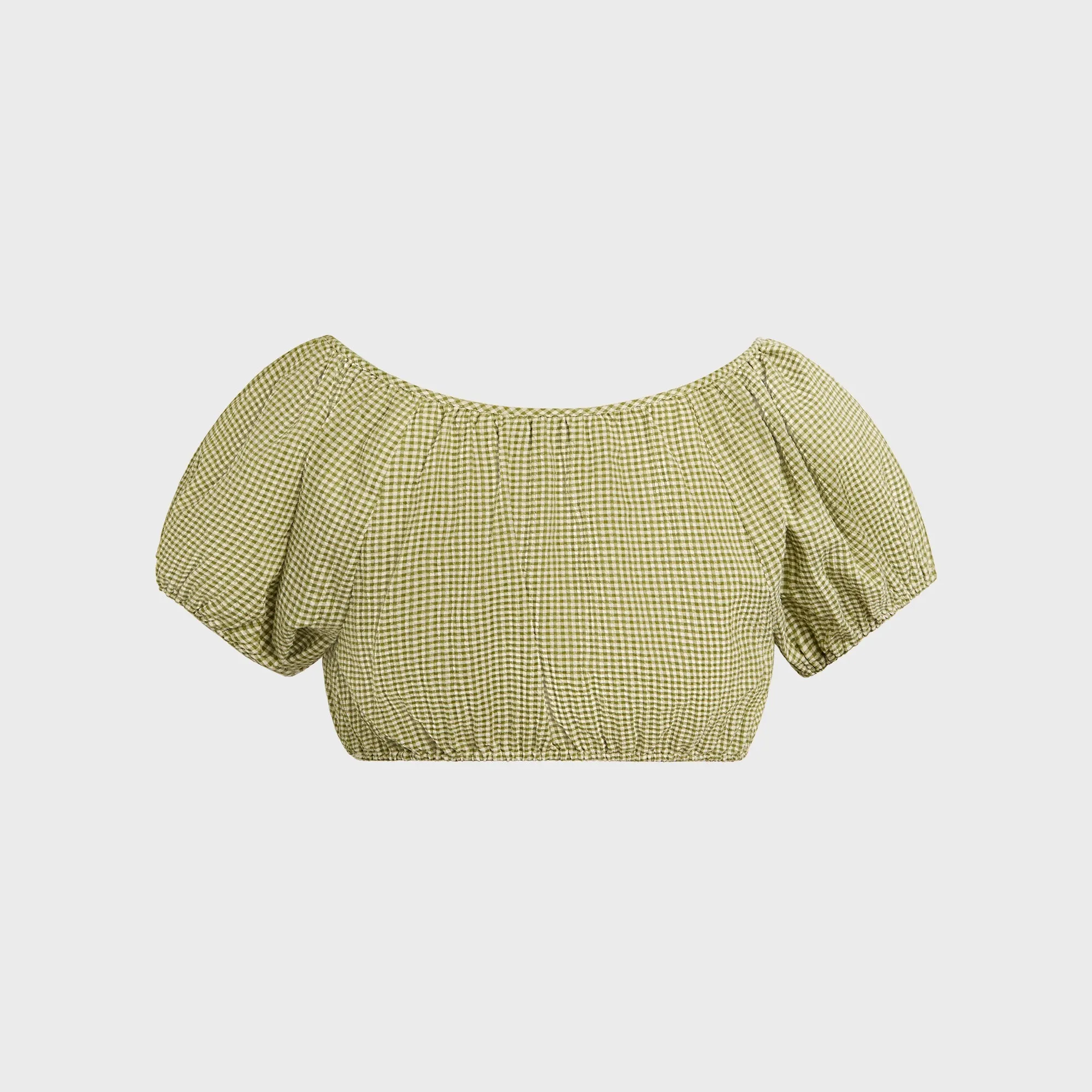 GUIZIO Ravello Gingham Top - Green sold by Kith product image thumbnail 2