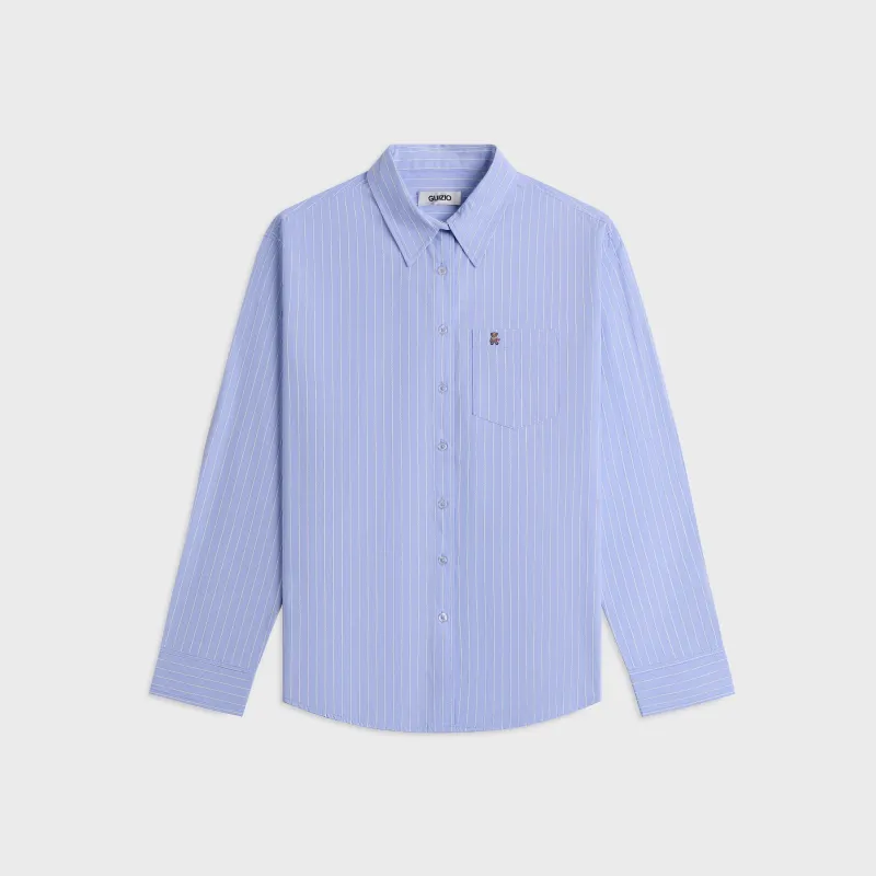 GUIZIO Oona Buttondown - Blue / White sold by Kith