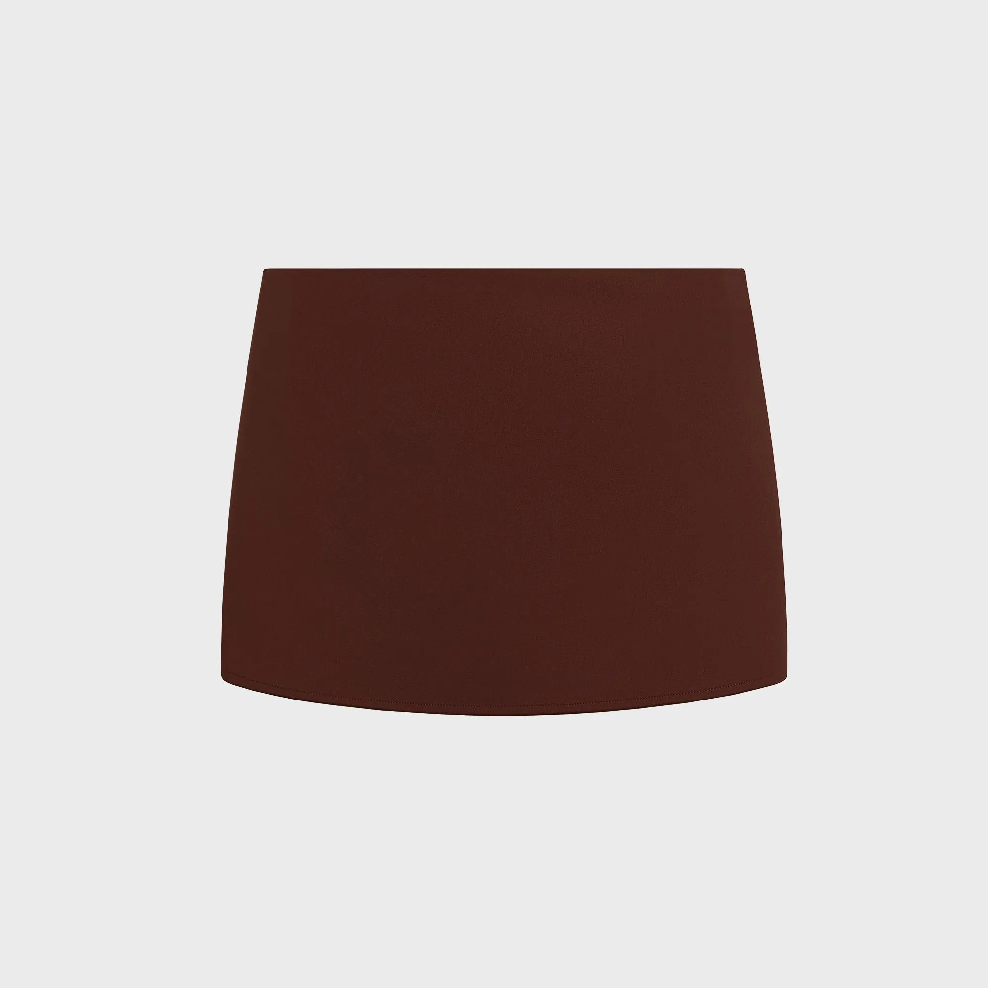 GUIZIO Micro Mini Stretch Skirt - Brown sold by Kith