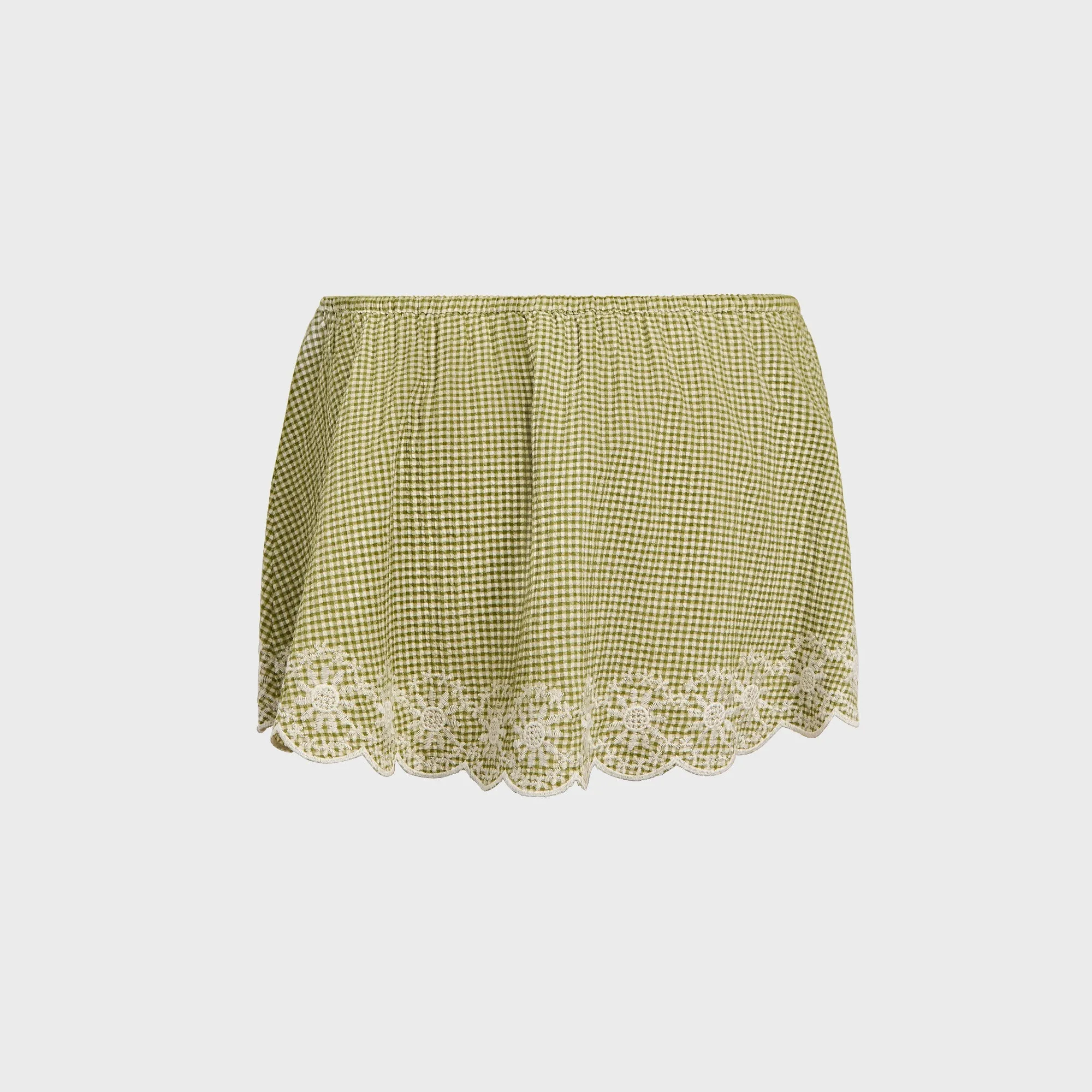 GUIZIO Maelle Gingham Mini Skirt - Green sold by Kith product image thumbnail 2