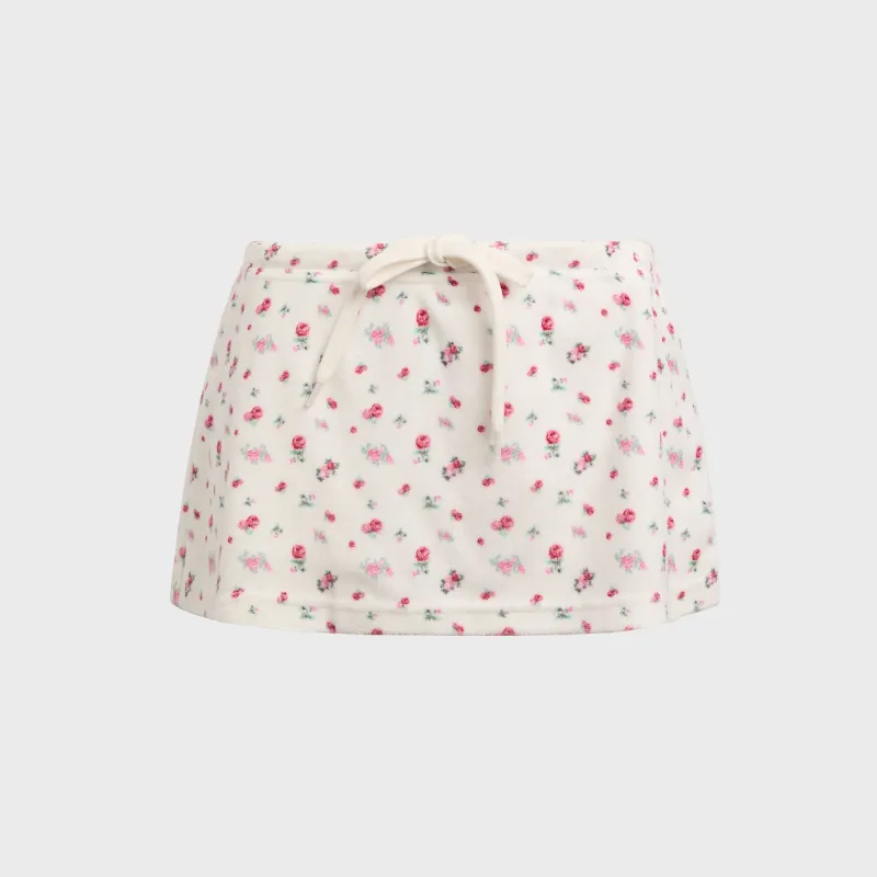 GUIZIO Dani Terry Mini Skort - Ditsy Floral sold by Kith