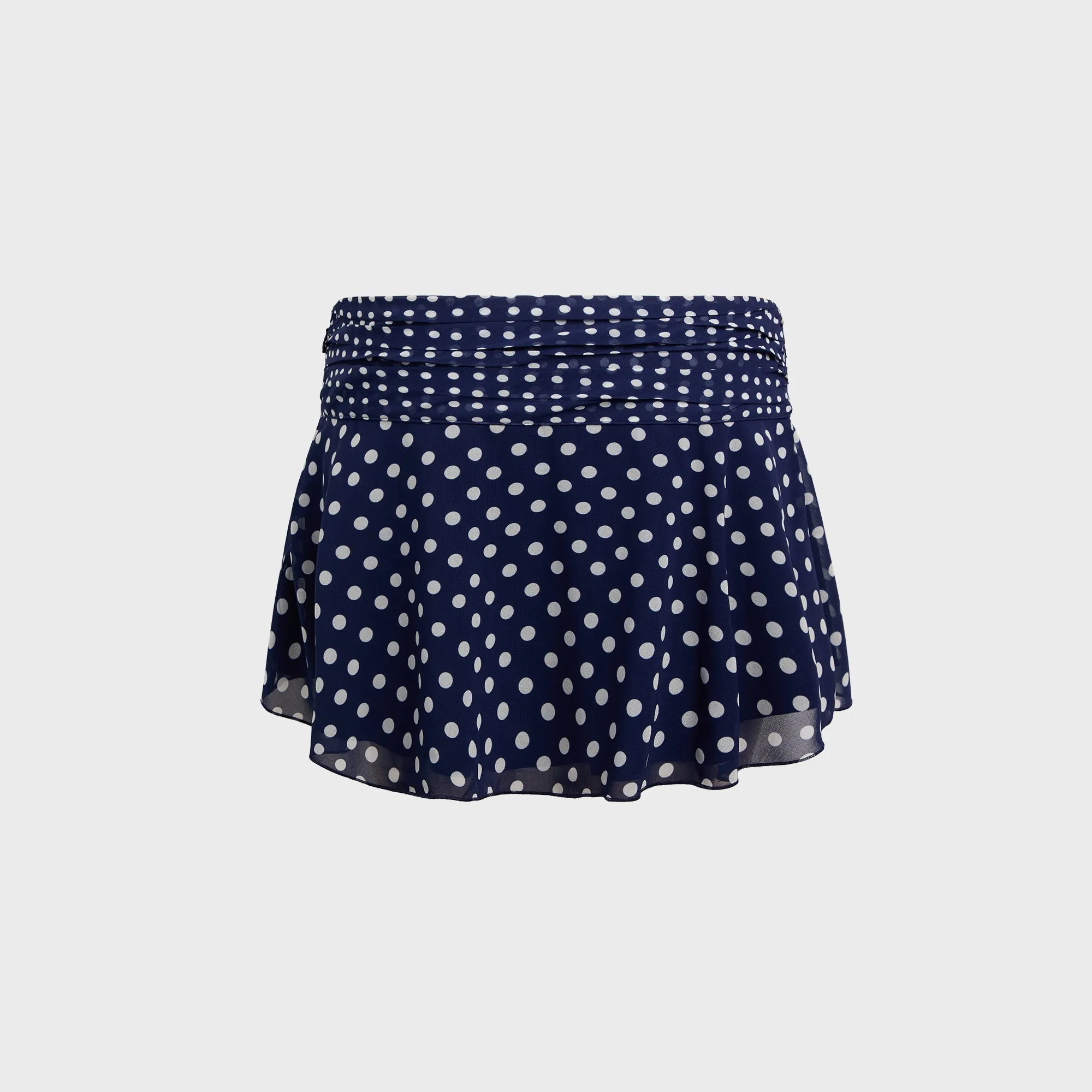 GUIZIO Chiffon Slit Mini Skirt - Navy Polka Dot sold by Kith product image thumbnail 2