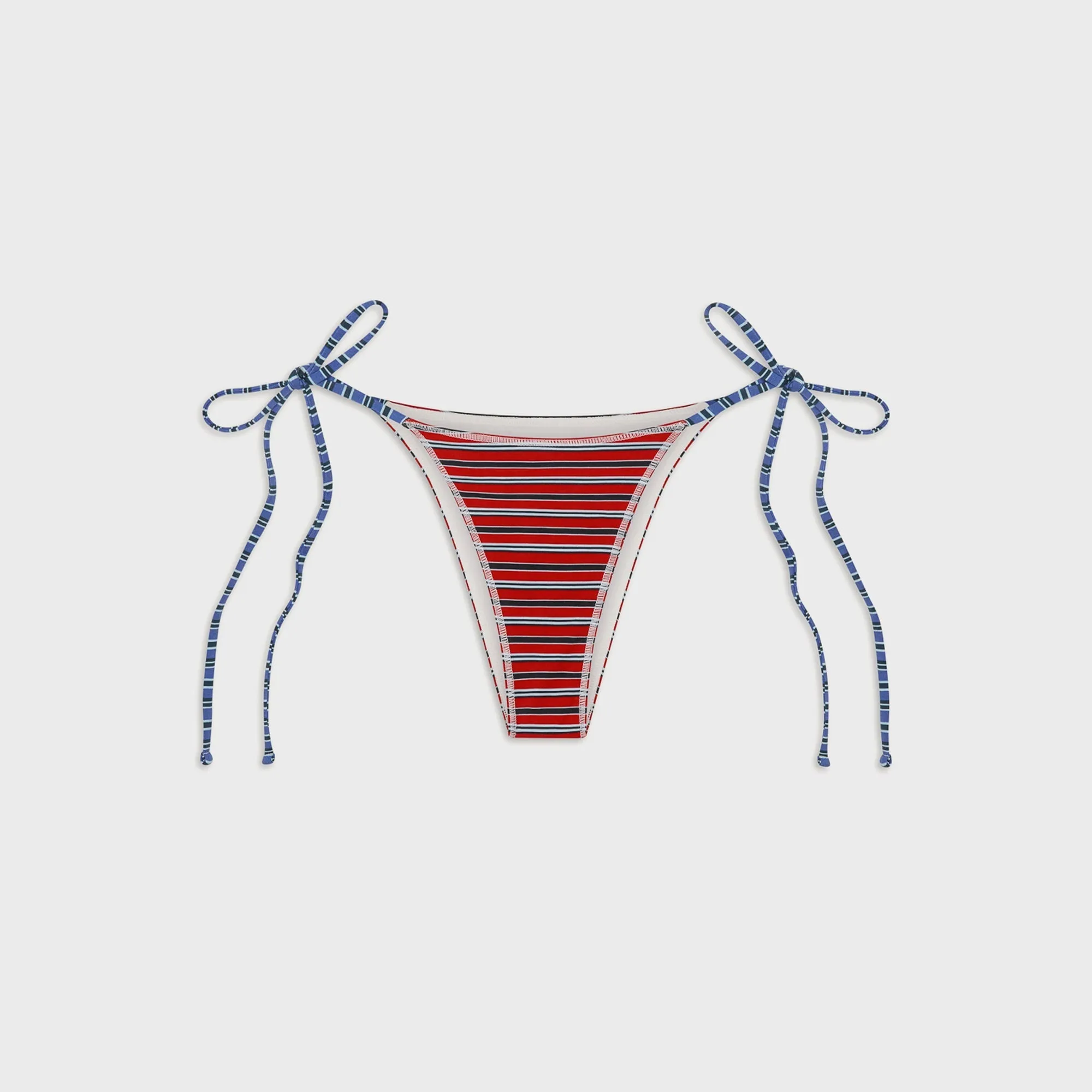 Frankies Bikinis Mackenzie Cotton Bottom - Red Summer Stripe sold by Kith