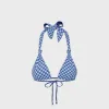 Frankies Bikinis Kealy Top - Starry Gingham Print sold by Kith