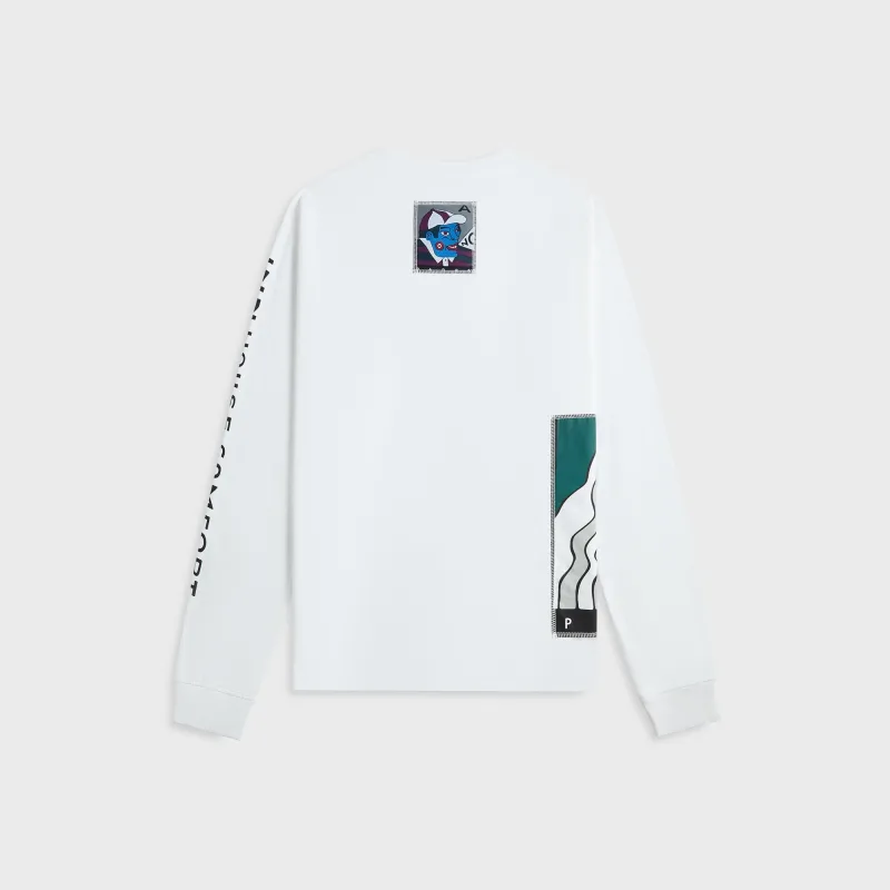 by Parra Your Face Long Sleeve Tee - White sold by Kith
