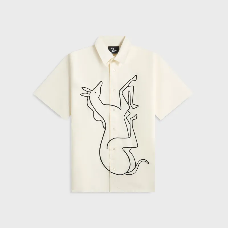 by Parra Vertical Horse Short Sleeve Shirt - Off White made by by Parra