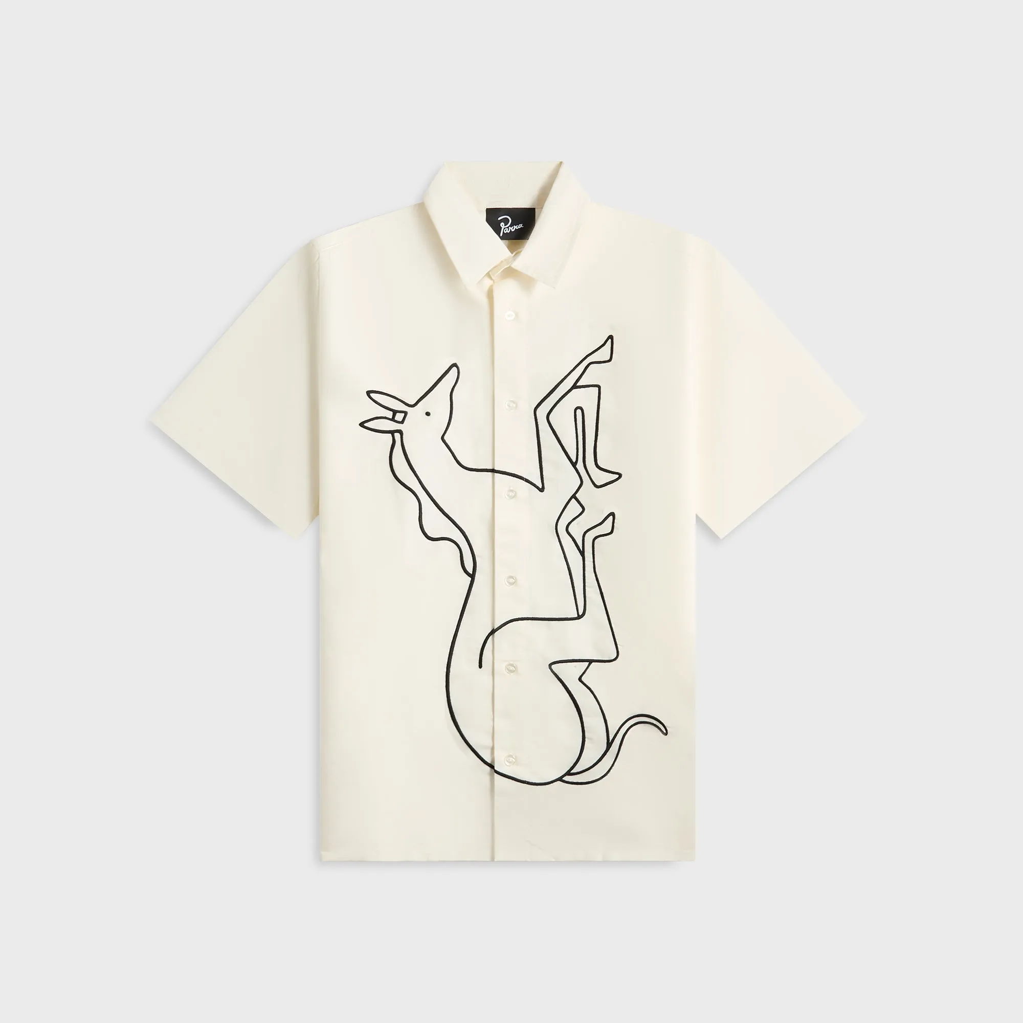 by Parra Vertical Horse Short Sleeve Shirt - Off White sold by Kith