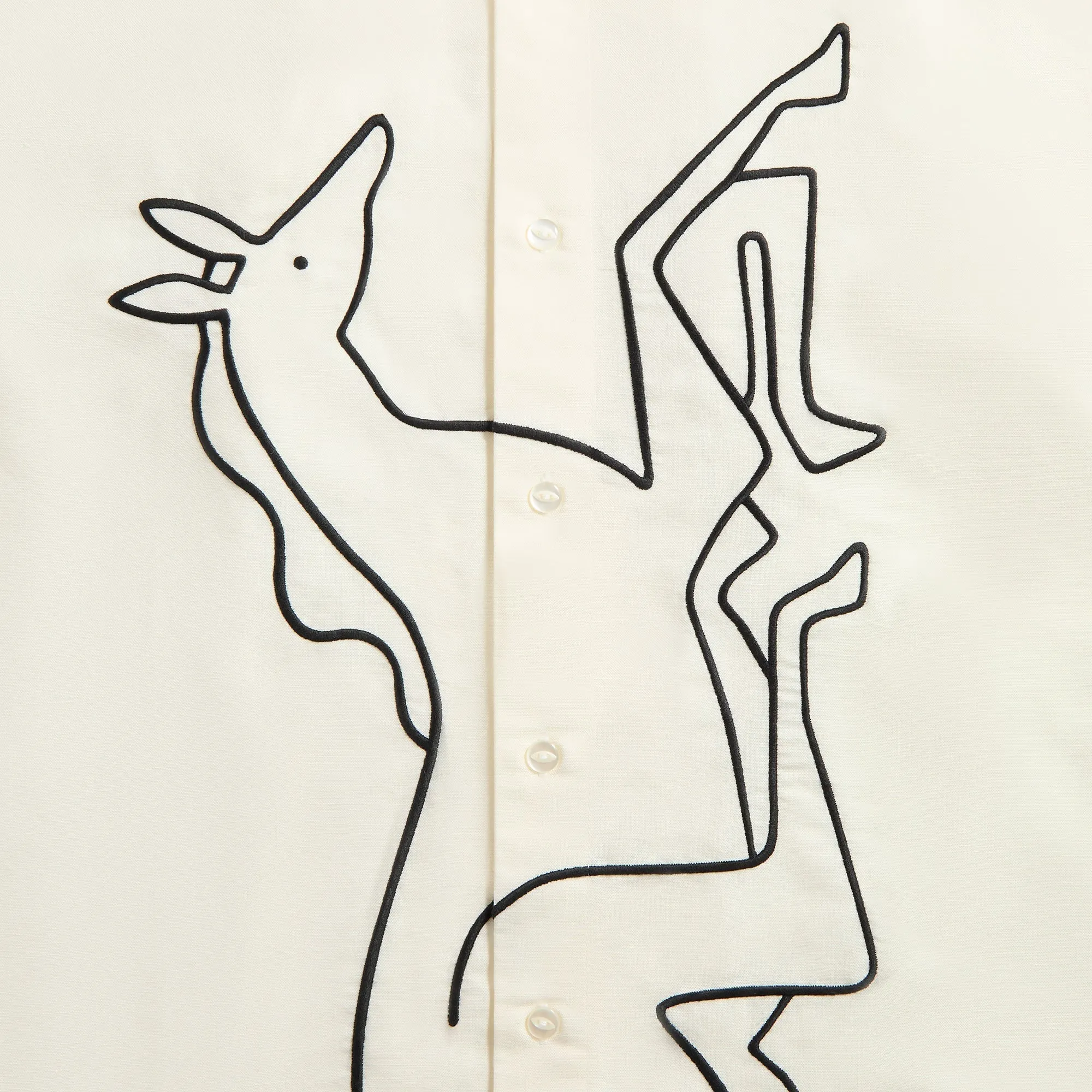 by Parra Vertical Horse Short Sleeve Shirt - Off White sold by Kith product image thumbnail 3