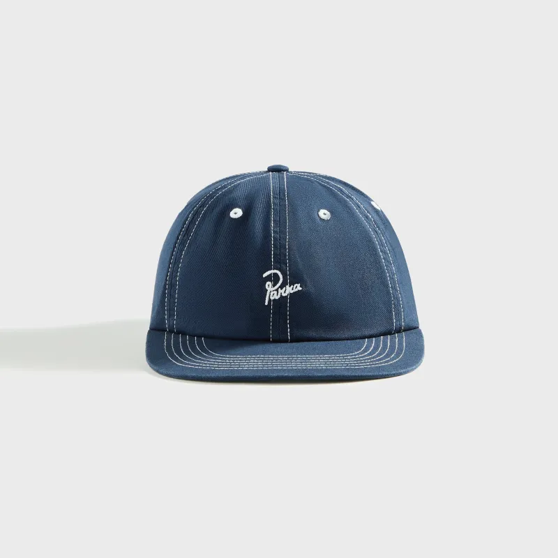 by Parra Signature 6 Panel Cap - Navy Blue sold by Kith