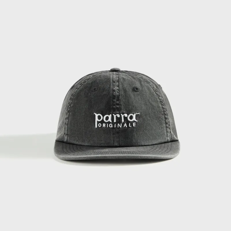 by Parra Originale 6 Panel Cap - Black sold by Kith