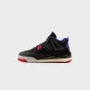 Jordan PS Air Jordan 4 Retro OG Rare Air - Black / Fire Red / Deep Royal Blue /  Dark Smoke Grey / Tech Grey sold by Kith