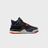 Jordan PS Air Jordan 4 Retro OG Rare Air - Black / Fire Red / Deep Royal Blue /  Dark Smoke Grey / Tech Grey sold by Kith