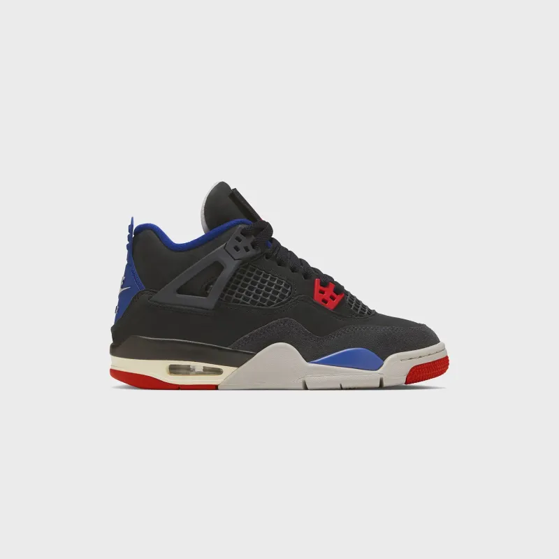 Jordan GS Air Jordan 4 Retro OG - Black / Fire Red / Deep Royal Blue /  Dark Smoke Grey / Tech Grey sold by Kith