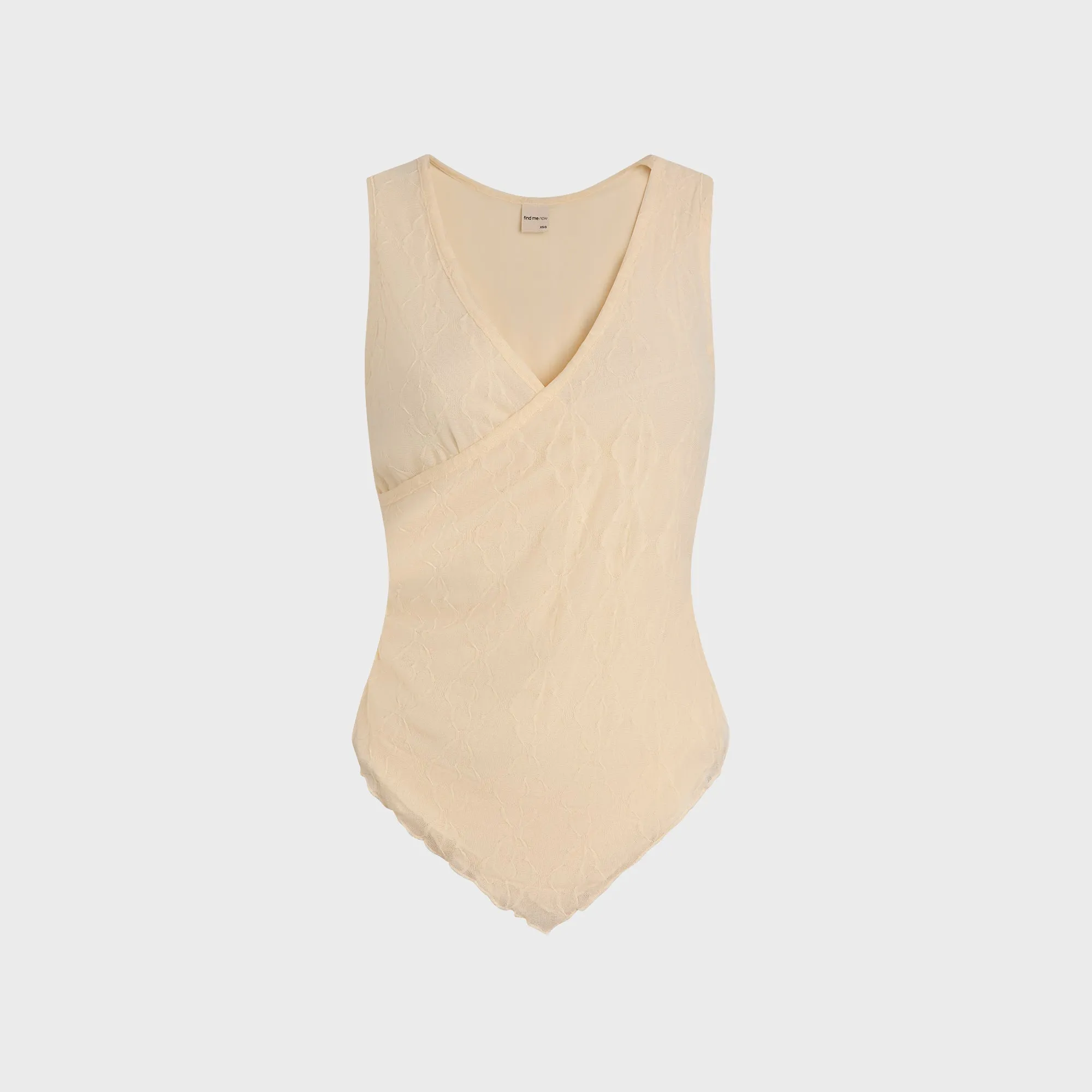 Second Skin Mariposa Sleeveless Wrap Top - Cream sold by Kith