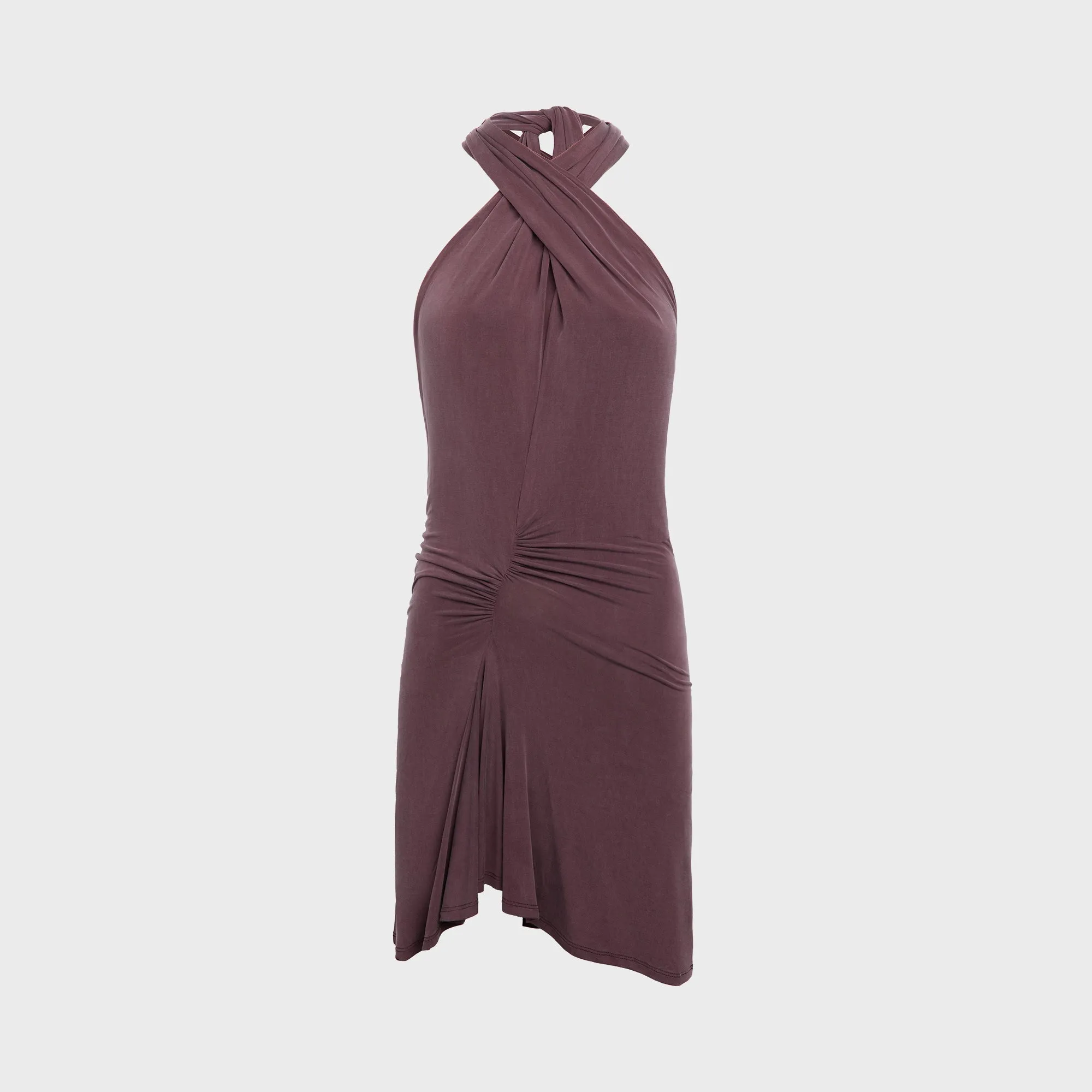 Peachy Den Kylie Halter Knot Dress - Mahogany sold by Kith