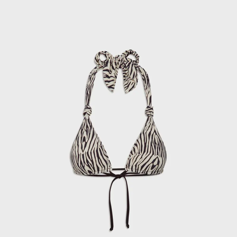 Frankies Bikinis Kealy Top - Zebra Print sold by Kith