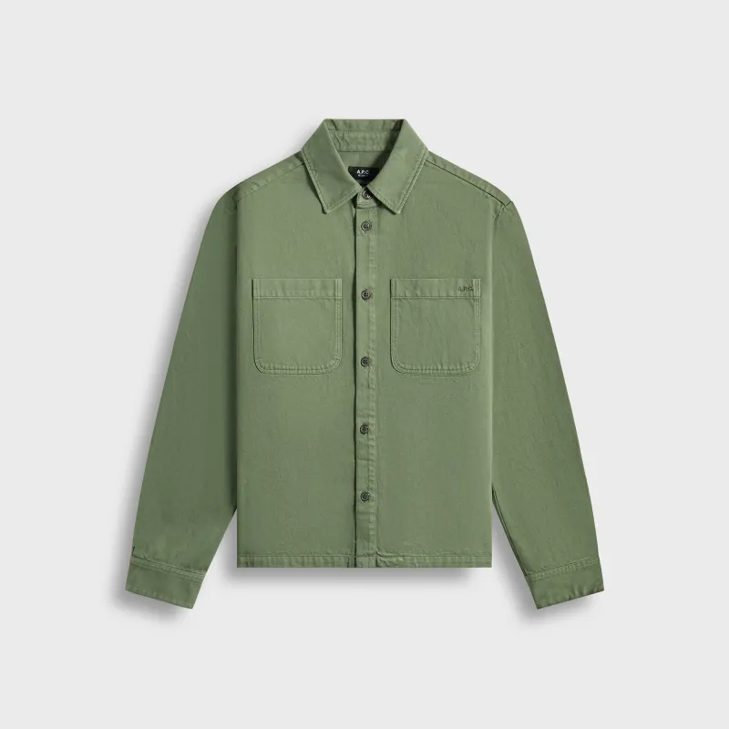 A.P.C. Surchemise Leon - Green sold by Kith