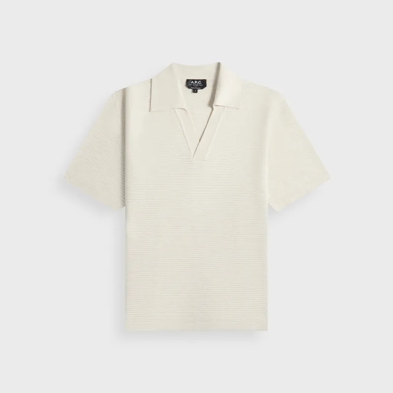 A.P.C. Polo Livio - Heathered Ecru sold by Kith