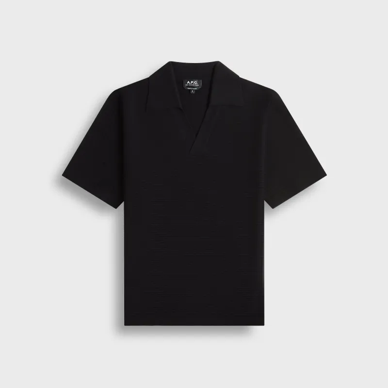 A.P.C. Polo Livio - Black sold by Kith