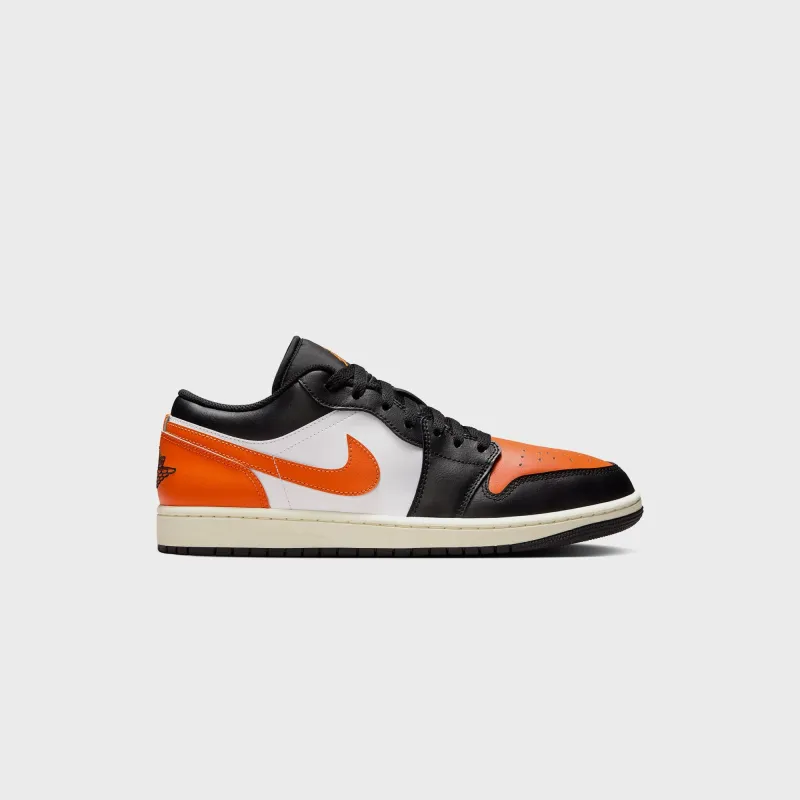 Nike Air Jordan 1 Low - Black / Starfish / White / Sail sold by Kith
