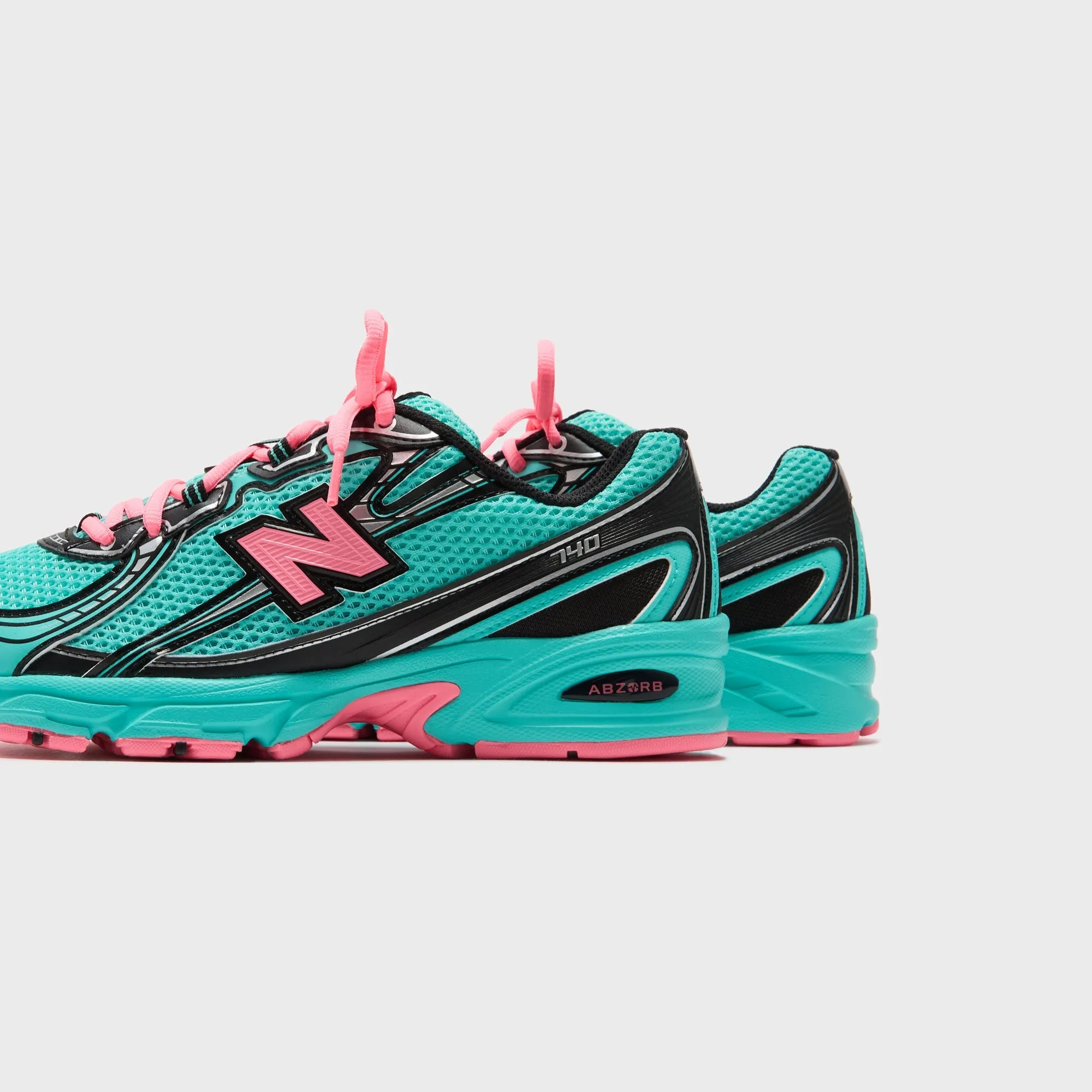 New Balance 740 - Cyber Jade / Black / Pink sold by Kith product image thumbnail 3