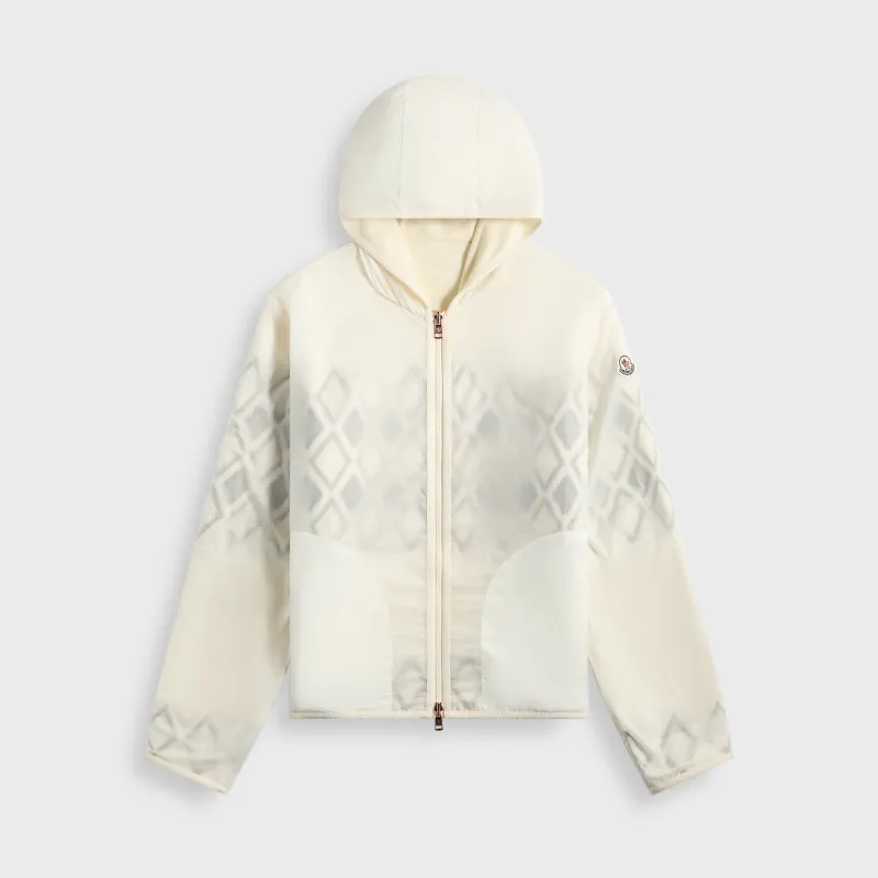 Moncler Reversible Wool Zip-Up Hoodie - White / Green sold by Kith