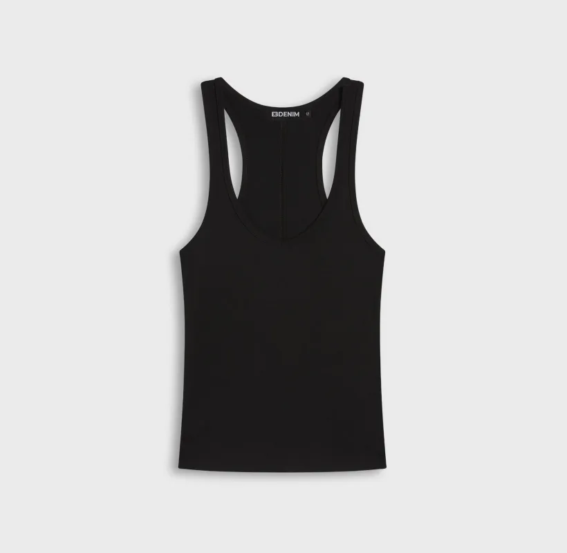 EB Denim Lucy Racerback Tank - Asphalt sold by Kith