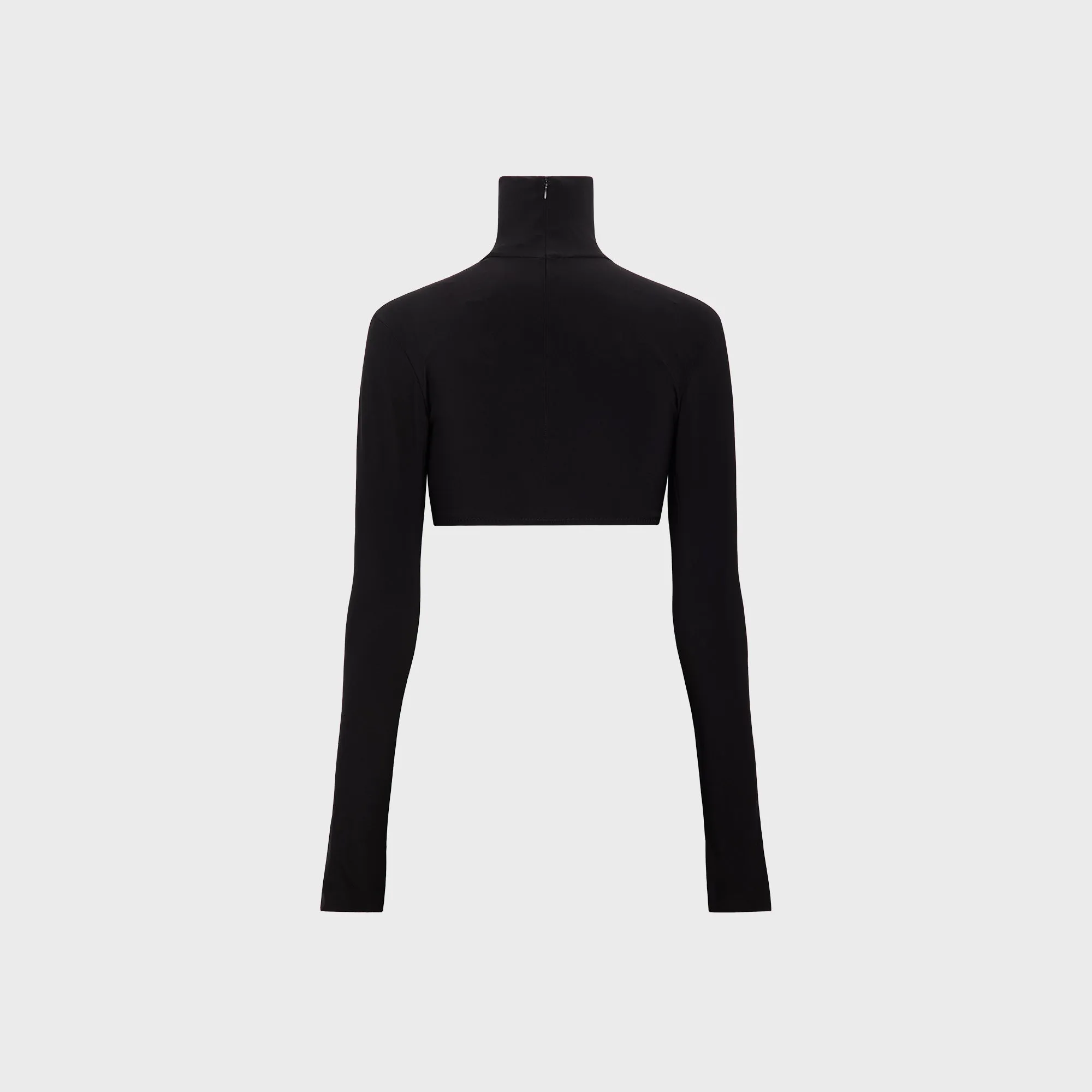 Norma Kamali Cropped Slim Fit Long Sleeve Turtle Top - Black sold by Kith product image thumbnail 2