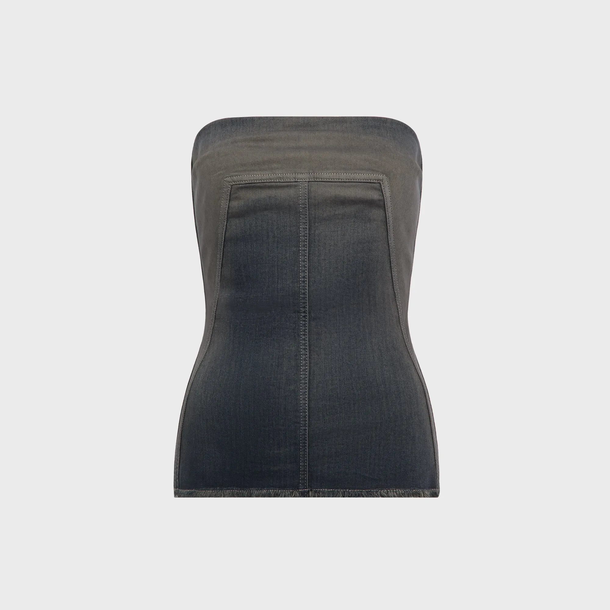 Rick Owens Denim Bustier Top - Darkdust Degrade sold by Kith