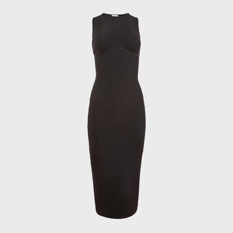 Fleur du Mal Hourglass Rib Dress - Black sold by Kith