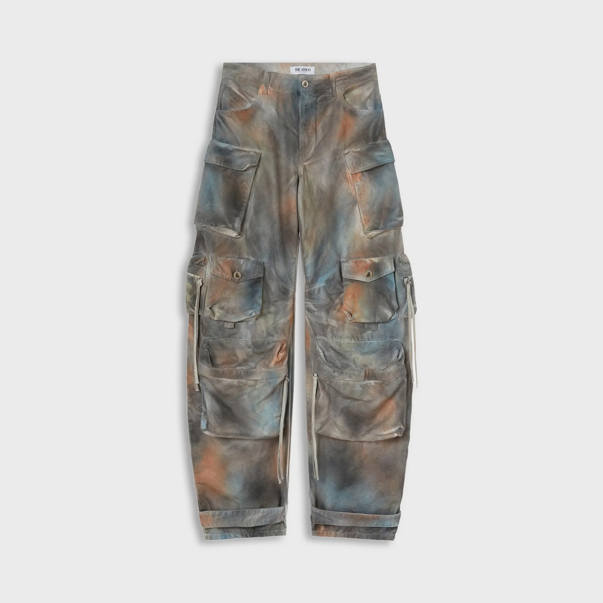 The Attico Fern Long Pant - Grey / Rust Denim Camouflage sold by Kith