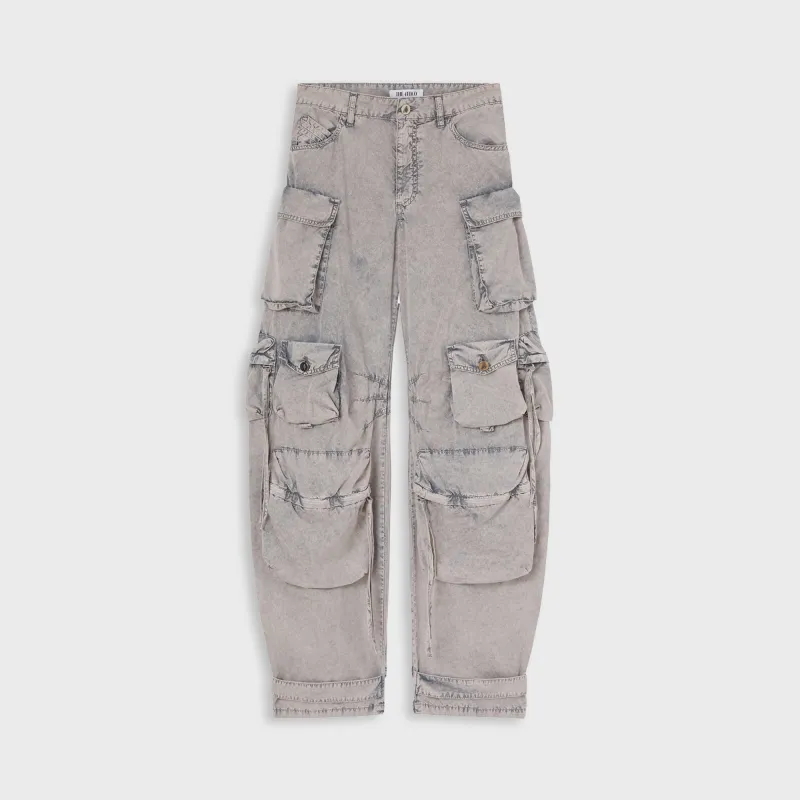 The Attico Fern Long Pant - Grey / Marble Wash Light Canvas sold by Kith