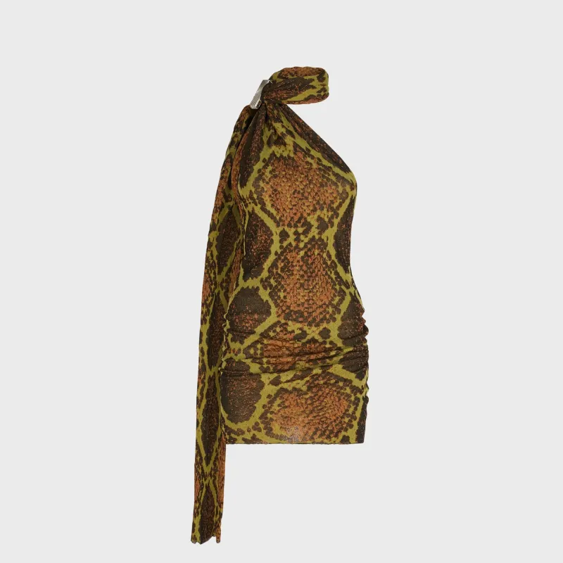 The Attico Mini Dress - Python Jacquard sold by Kith