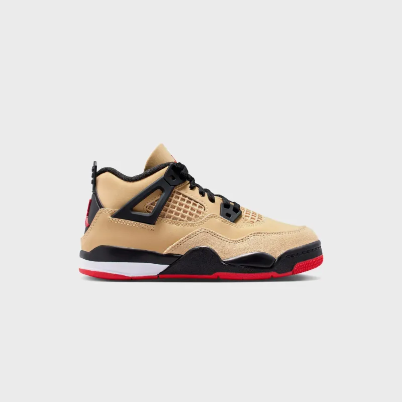 Jordan PS Air Jordan 4 Retro - Sesame / Fire Red / Black / White sold by Kith
