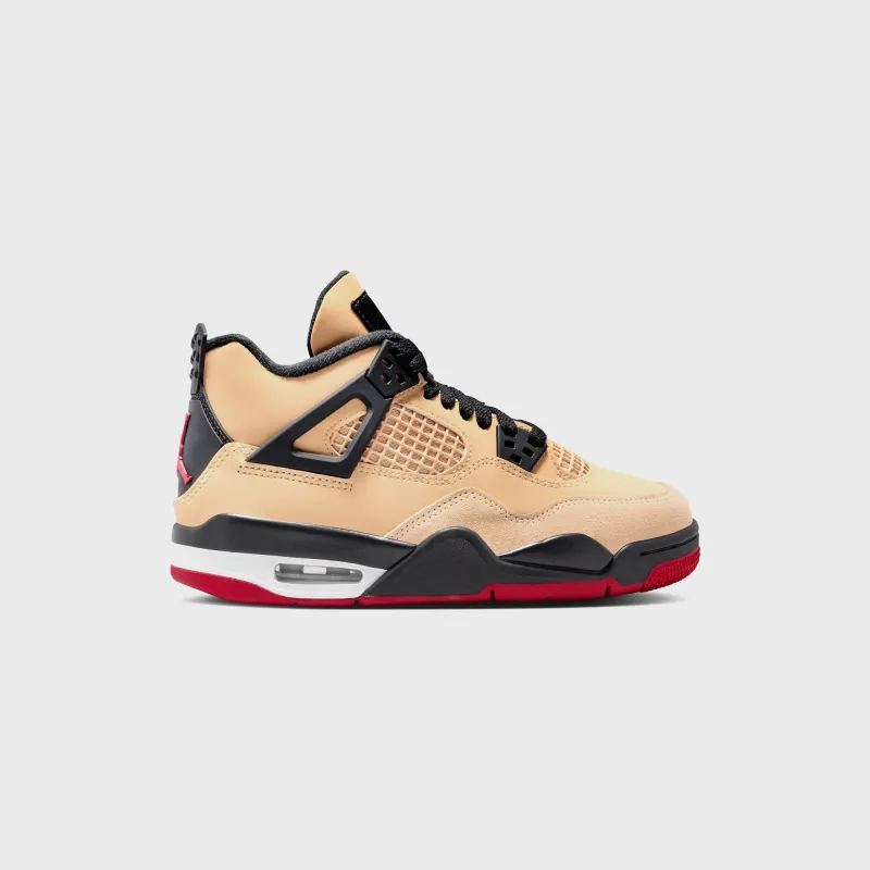 Jordan GS Air Jordan 4 Retro - Sesame / Fire Red / Black / White sold by Kith