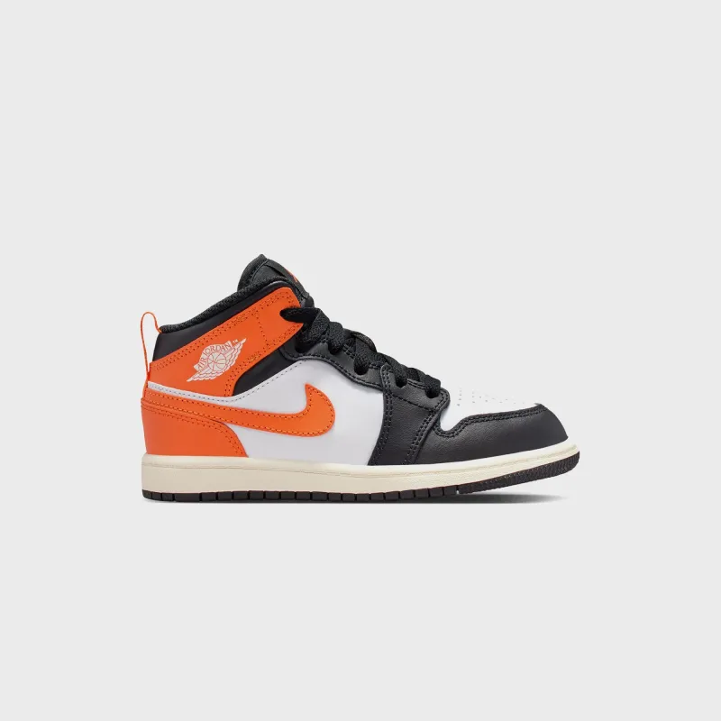 Jordan PS Air Jordan 1 Mid - Starfish / Black / White / Sail sold by Kith
