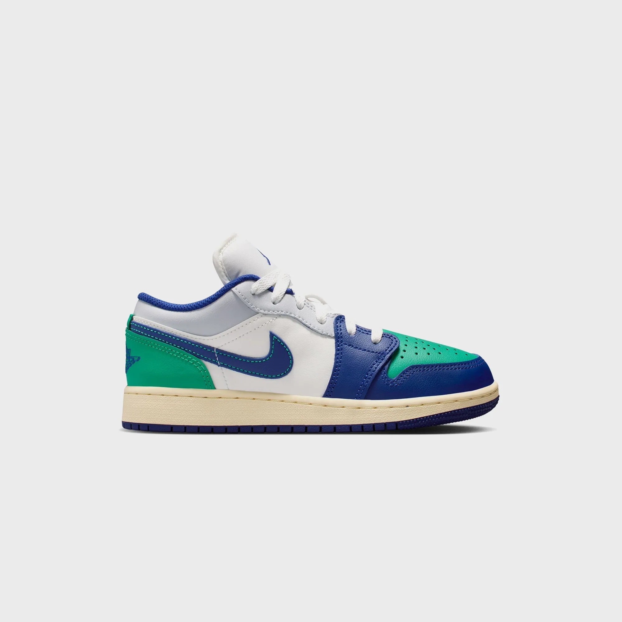 Jordan GS Air Jordan 1 Low - Sail / Deep Royal Blue / Stadium Green sold by Kith