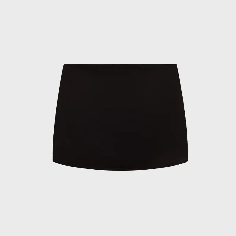 GUIZIO Micro Mini Stretch Skirt - Black sold by Kith