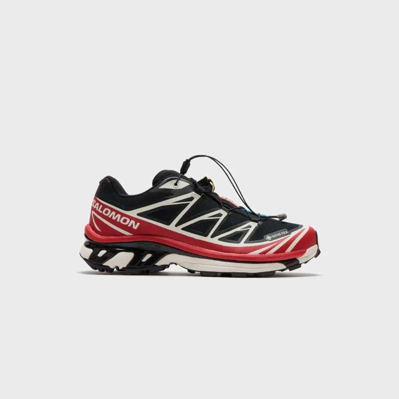 Salomon XT-6 GTX - Black / Flame Scarlet / Vanilla Ice sold by Kith