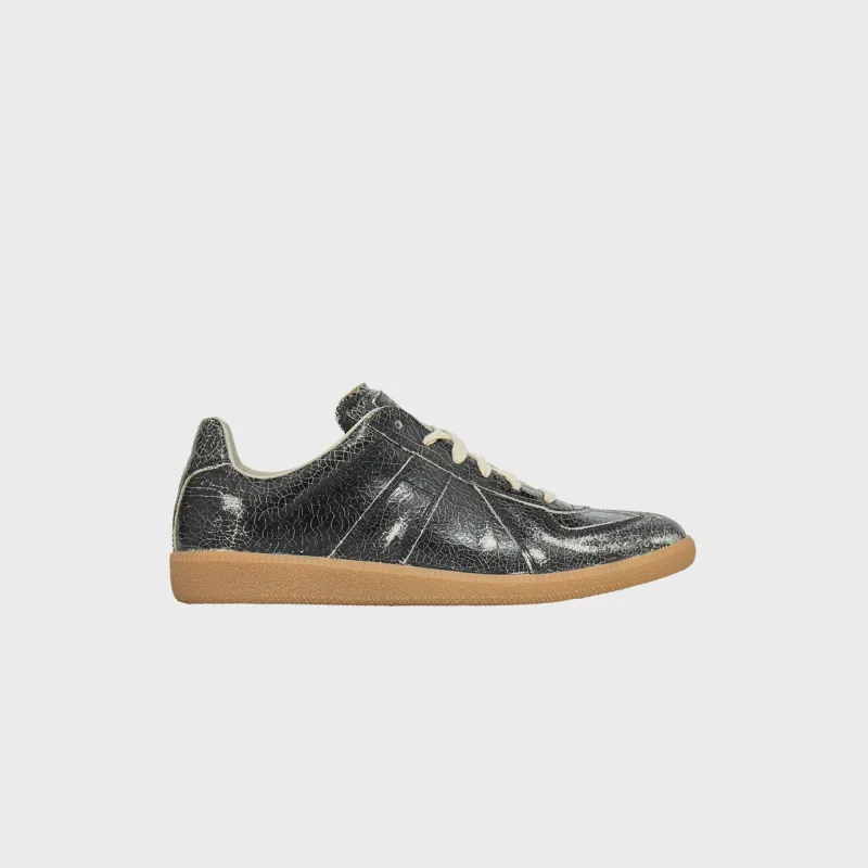 Maison Margiela Replica Sneaker - Crack Leather / Black / White sold by Kith